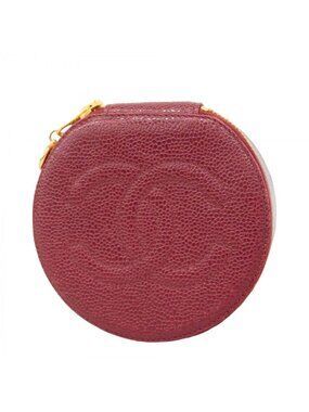 Chanel Pouch Caviar Leather Bordeaux Gold